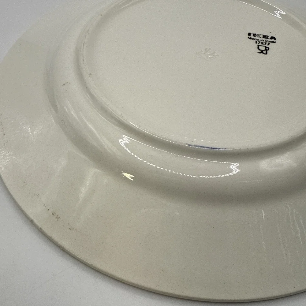 Vintage IKEA Blue Flowers Plates 17277‎ 7 7/ 9.5(
